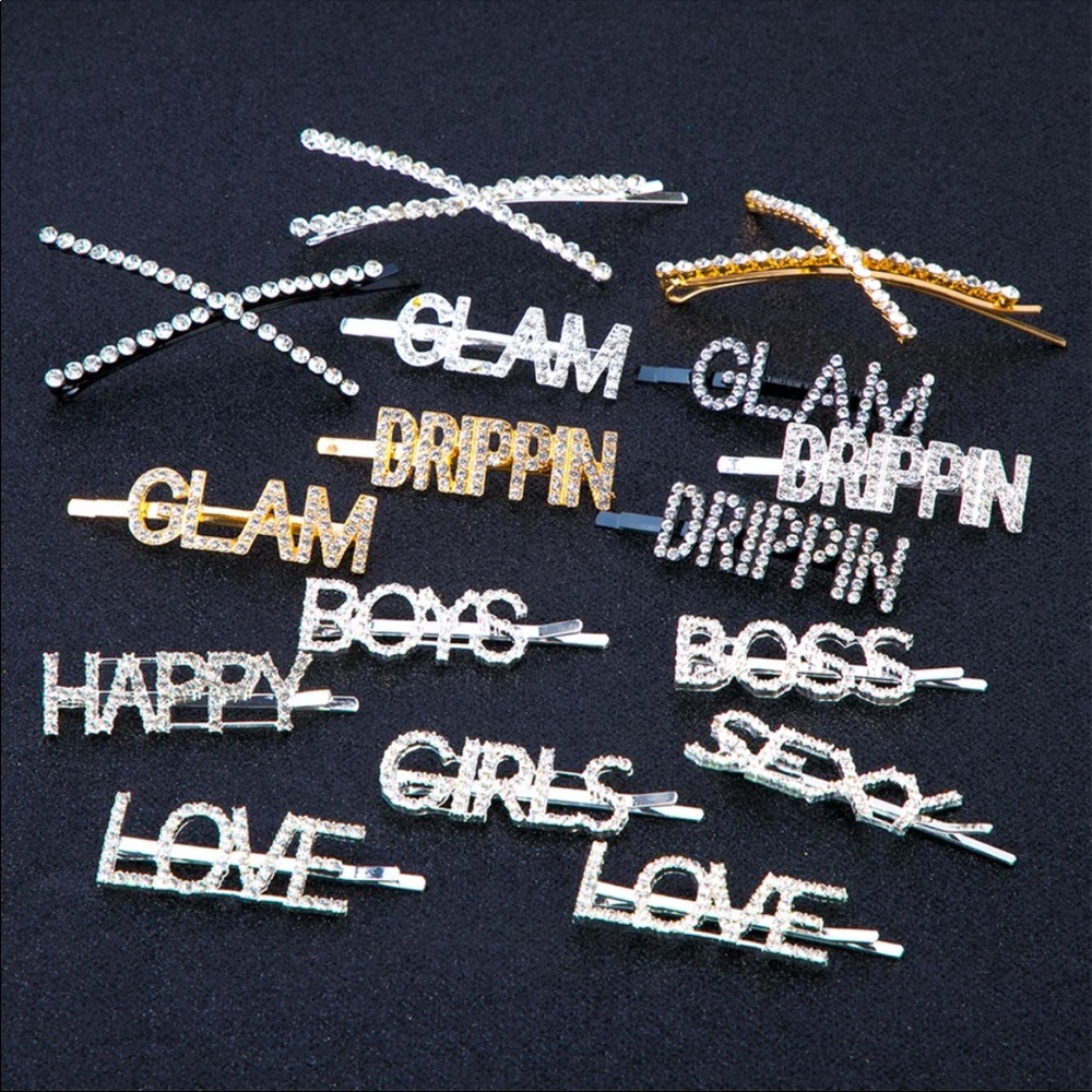 BLING Silver Hair Pins/Clips in Variety of Choices